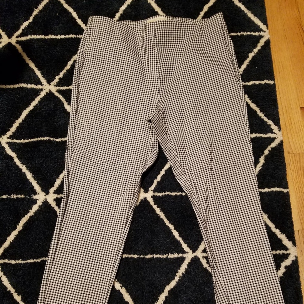 Michael Kors Black & White Checkered Pants